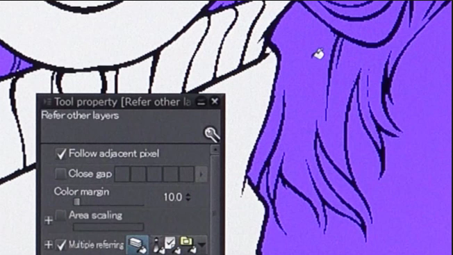 정교한 채우기 도구 - Clip Studio Paint 기능