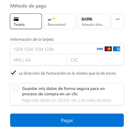 Payment information