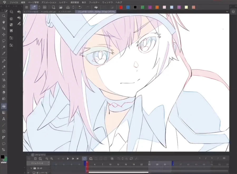 以CLIP STUDIO PAINT製作動畫 使用CLIP STUDIO PAINT製作的2D角色動畫